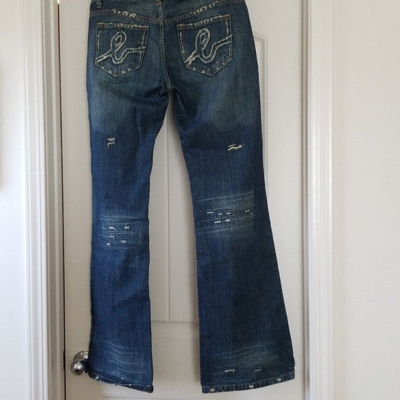 Bebe distressed boot leg cut  31 waist*Firm - Picture 3 of 6